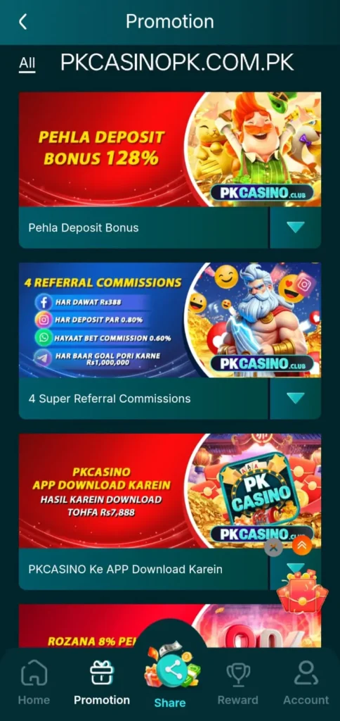 PKCASINO BONUSES